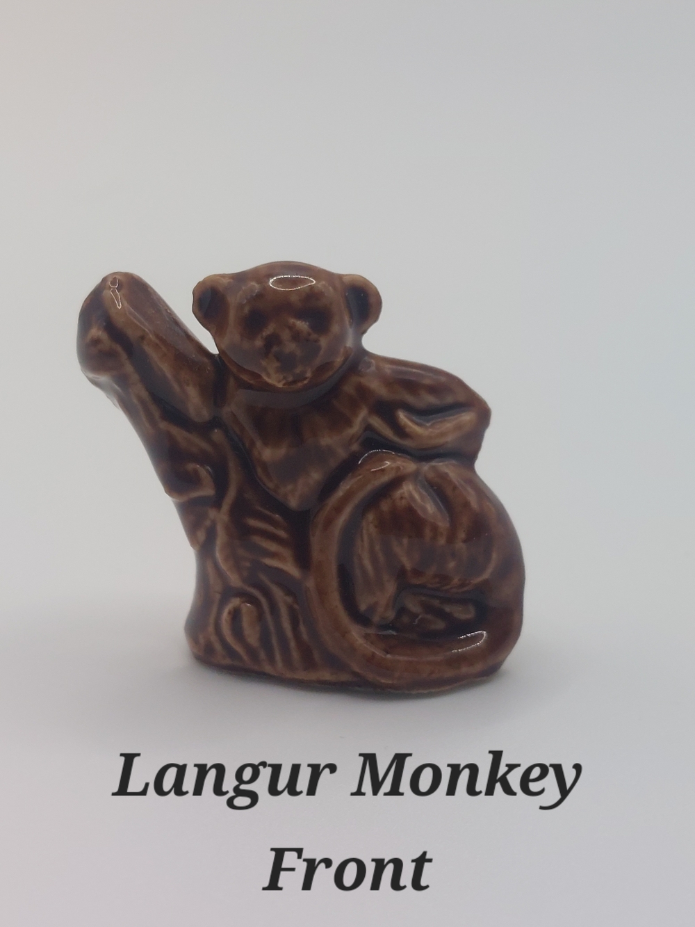 Vintage Red Rose Tea Miniature Wade Whimsies Porcelain Figurines, Langur Monkey